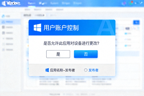 Windows用户账户控制UAC弹窗提示，询问是否允许此应用对设备进行更改